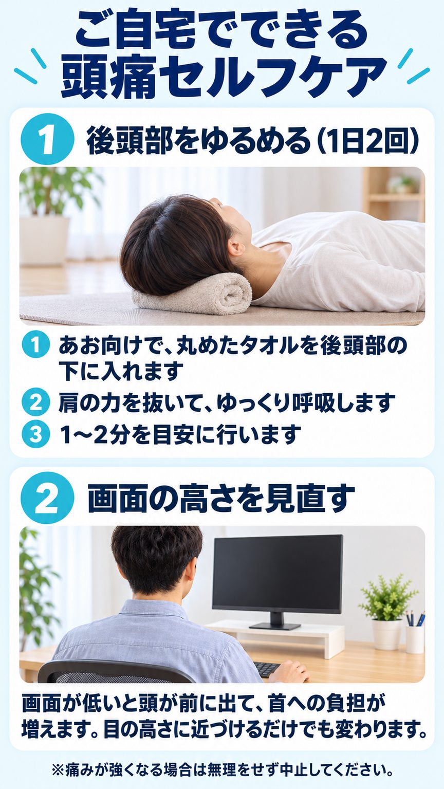 片頭痛｜ご自宅でできる片頭痛セルフケア