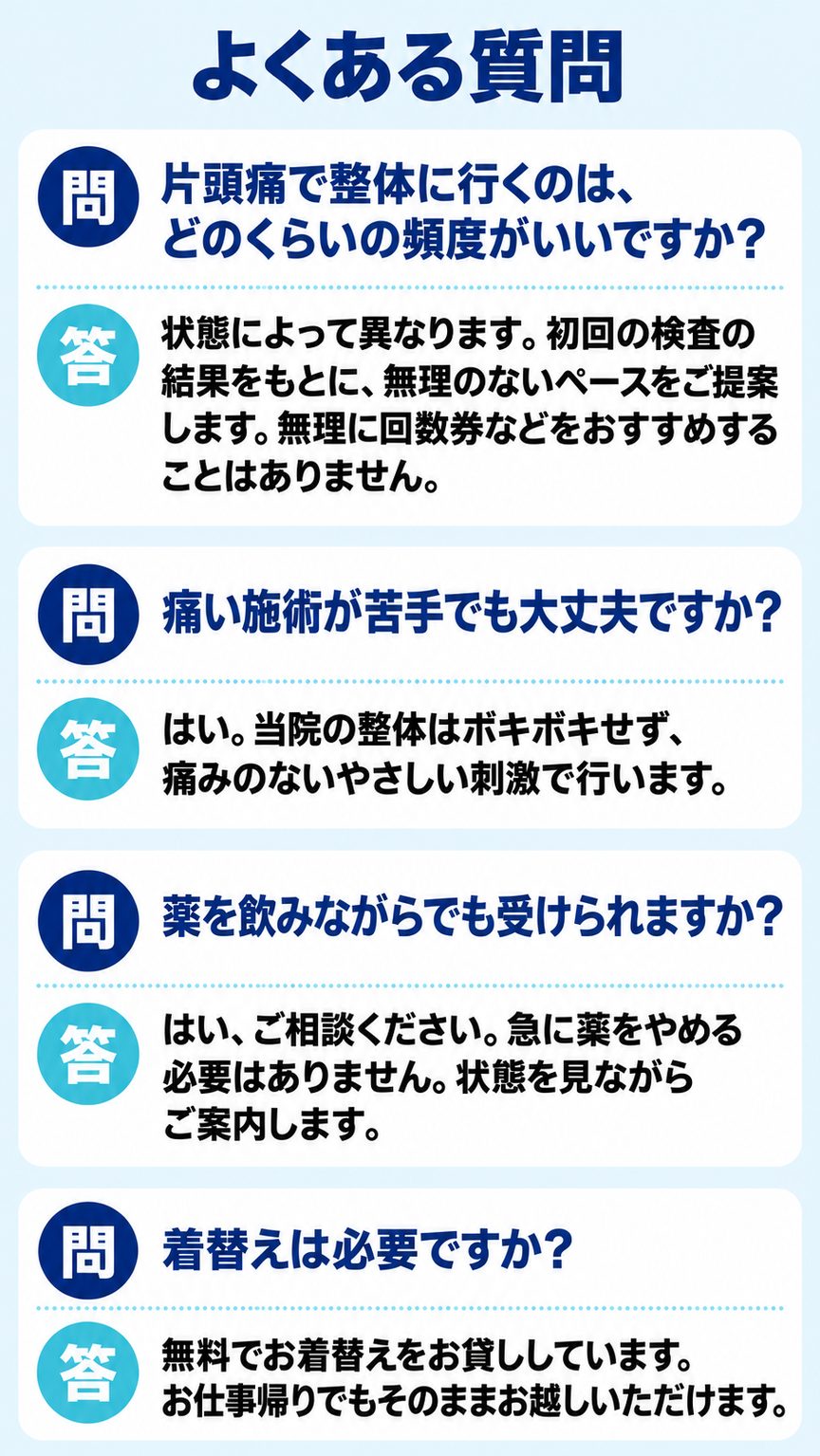片頭痛｜片頭痛のよくある質問と回答