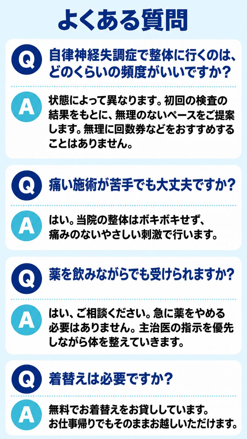 自律神経失調症｜自律神経失調症のよくある質問と回答