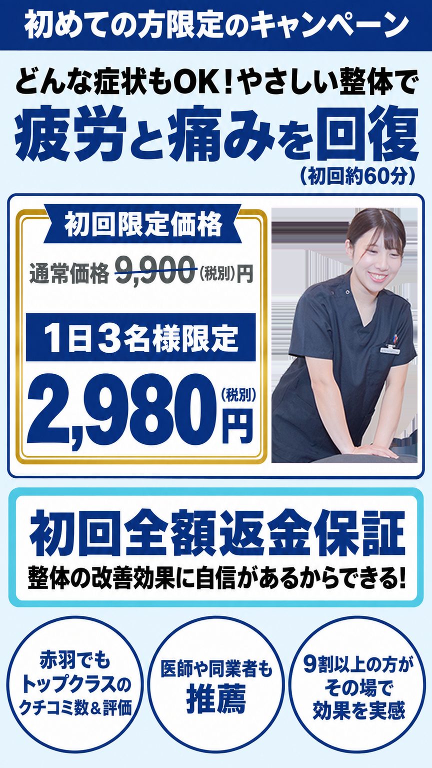 肩こり｜初めての方限定のキャンペーン（再掲）